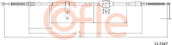 Cofle 11.5347 - Трос, гальмівна система autocars.com.ua