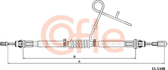 Cofle 11.5348 - Трос, гальмівна система autocars.com.ua