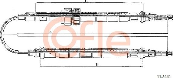 Cofle 11.5441 - Тросик, cтояночный тормоз avtokuzovplus.com.ua