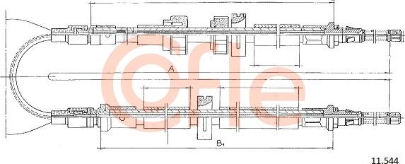 Cofle 11.544 - Тросик, cтояночный тормоз avtokuzovplus.com.ua