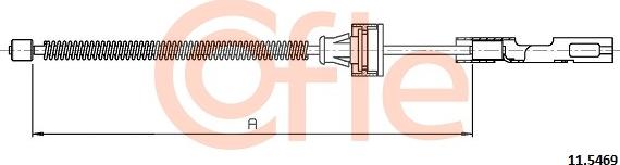 Cofle 11.5469 - Трос, гальмівна система autocars.com.ua