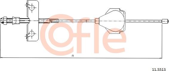 Cofle 11.5513 - Трос, гальмівна система autocars.com.ua