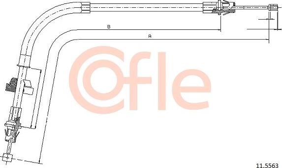 Cofle 11.5563 - Тросик, cтояночный тормоз avtokuzovplus.com.ua