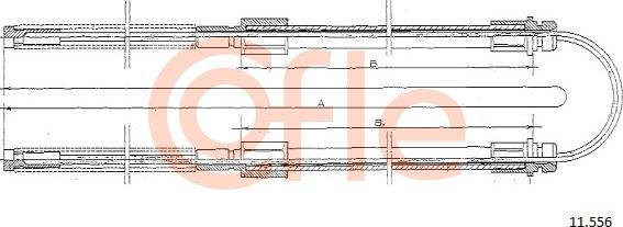 Cofle 11.556 - Трос, гальмівна система autocars.com.ua
