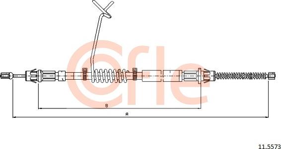 Cofle 11.5573 - Трос, гальмівна система autocars.com.ua