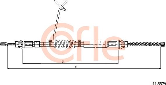 Cofle 11.5579 - Трос, гальмівна система autocars.com.ua