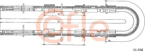 Cofle 11.558 - Трос, гальмівна система autocars.com.ua