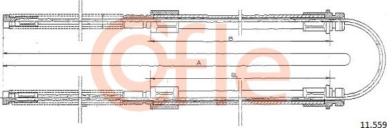 Cofle 11.559 - Трос, гальмівна система autocars.com.ua