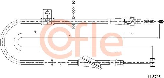 Cofle 11.5745 - Трос, гальмівна система autocars.com.ua