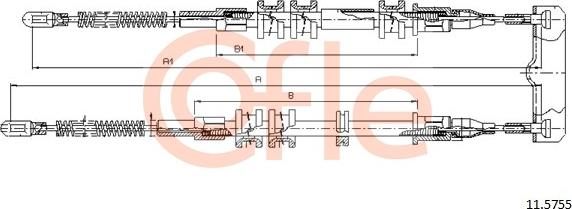 Cofle 11.5755 - Трос, гальмівна система autocars.com.ua