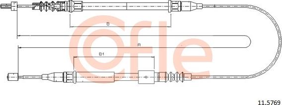 Cofle 11.5769 - Трос, гальмівна система autocars.com.ua