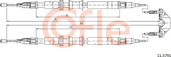 Cofle 11.5791 - Тросик, cтояночный тормоз avtokuzovplus.com.ua