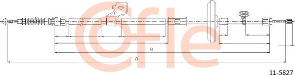 Cofle 11.5827 - Трос, гальмівна система autocars.com.ua