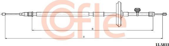 Cofle 11.5833 - Трос, гальмівна система autocars.com.ua