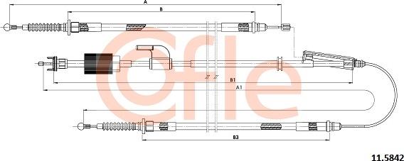 Cofle 11.5842 - Трос, гальмівна система autocars.com.ua