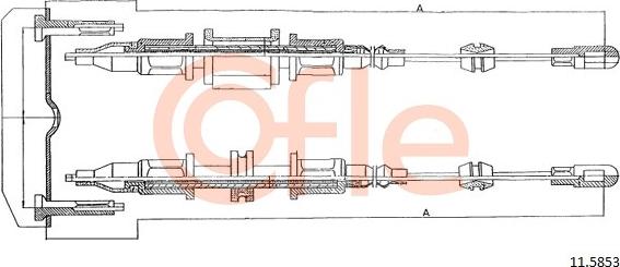 Cofle 11.5853 - Тросик, cтояночный тормоз avtokuzovplus.com.ua