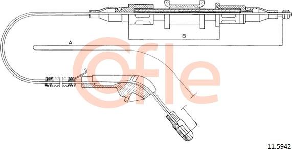 Cofle 11.5942 - Трос, гальмівна система autocars.com.ua