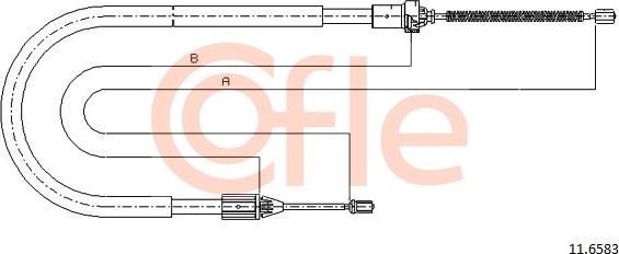 Cofle 11.6583 - Тросик, cтояночный тормоз avtokuzovplus.com.ua
