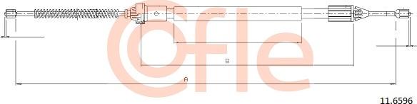 Cofle 11.6596 - Трос, гальмівна система autocars.com.ua