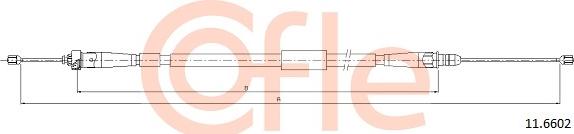 Cofle 11.6602 - Трос, гальмівна система autocars.com.ua
