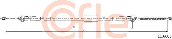 Cofle 11.6603 - Трос, гальмівна система autocars.com.ua