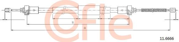 Cofle 11.6666 - Трос, гальмівна система autocars.com.ua