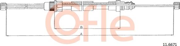 Cofle 92.11.6671 - Трос, гальмівна система autocars.com.ua