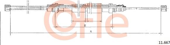 Cofle 11.667 - Трос, гальмівна система autocars.com.ua