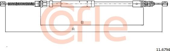Cofle 11.6794 - Трос, гальмівна система autocars.com.ua