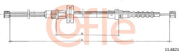 Cofle 11.6821 - Трос, гальмівна система autocars.com.ua