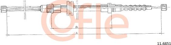 Cofle 11.6851 - Трос, гальмівна система autocars.com.ua