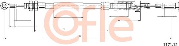 Cofle 1171.12 - Тросик, cтояночный тормоз avtokuzovplus.com.ua