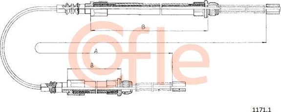 Cofle 1171.1 - Трос, гальмівна система autocars.com.ua