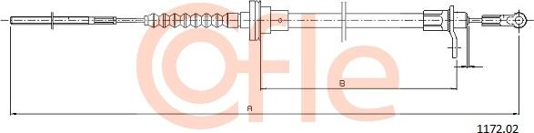 Cofle 1172.02 - Трос, управління зчепленням autocars.com.ua