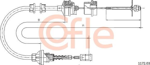 Cofle 1172.03 - Трос, управління зчепленням autocars.com.ua