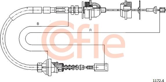 Cofle 1172.4 - Трос, управління зчепленням autocars.com.ua
