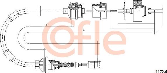 Cofle 1172.6 - Трос, управление сцеплением avtokuzovplus.com.ua