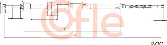 Cofle 12.0702 - Трос, гальмівна система autocars.com.ua