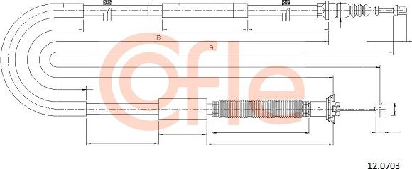 Cofle 12.0703 - Трос, гальмівна система autocars.com.ua