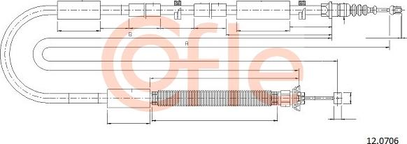Cofle 12.0706 - Трос, гальмівна система autocars.com.ua