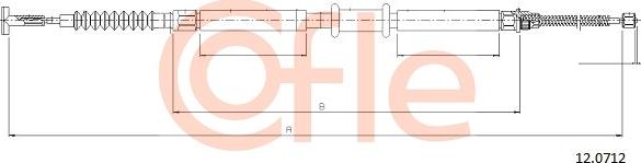 Cofle 12.0712 - Трос, гальмівна система autocars.com.ua