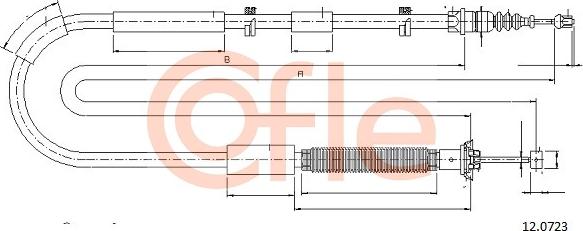 Cofle 12.0723 - Трос, гальмівна система autocars.com.ua