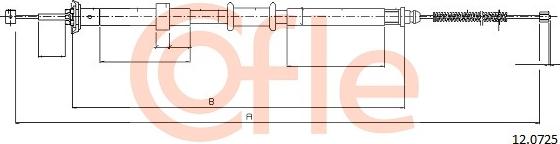 Cofle 12.0725 - Трос, гальмівна система autocars.com.ua