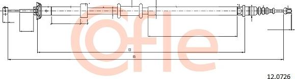 Cofle 12.0726 - Трос, гальмівна система autocars.com.ua