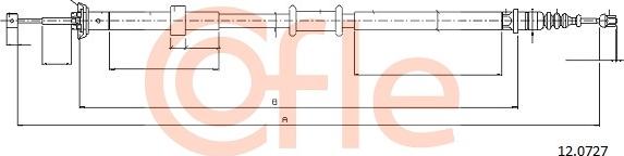Cofle 12.0727 - Трос, гальмівна система autocars.com.ua