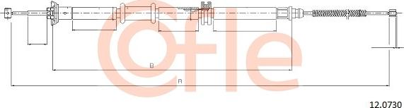 Cofle 12.0730 - Трос, гальмівна система autocars.com.ua