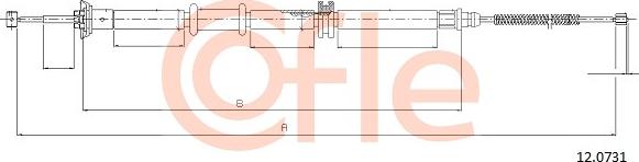 Cofle 12.0731 - Трос, гальмівна система autocars.com.ua