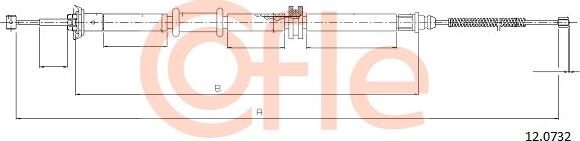 Cofle 12.0732 - Тросик, cтояночный тормоз autodnr.net