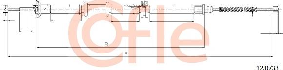 Cofle 12.0733 - Тросик, cтояночный тормоз autodnr.net