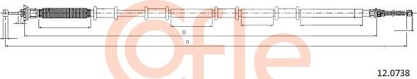 Cofle 12.0738 - Трос, гальмівна система autocars.com.ua